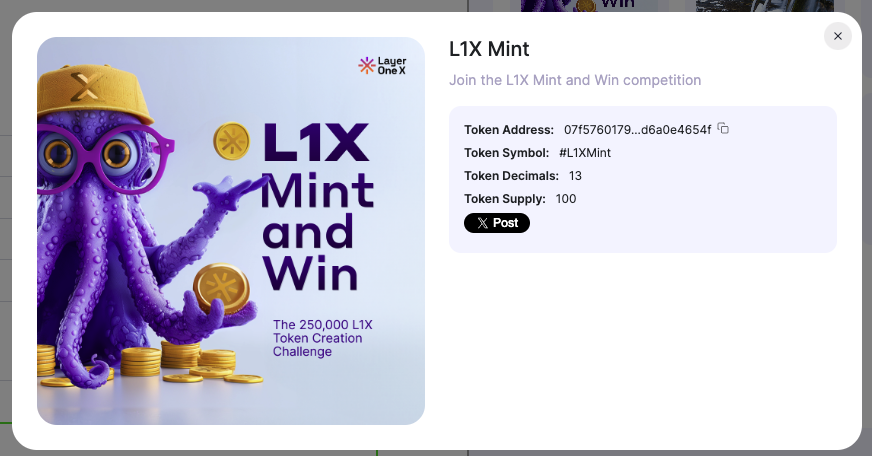 Create your L1X Token Step-by-Step