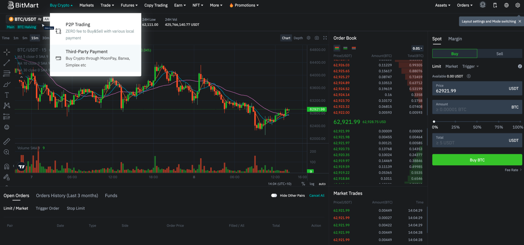 Buying L1X on Bitmart Exchange (Desktop)